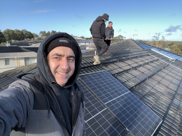 Solar panels installed on California home roof taking advantage of CA solar incentives